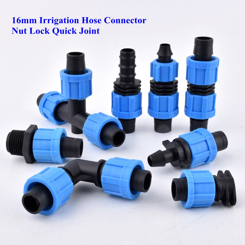 16mm Irrigation Hose Connector Labyrinth Belt Drip Irrigation Belt Quick Joint Watering irrigation Garden Water Pipe Connector