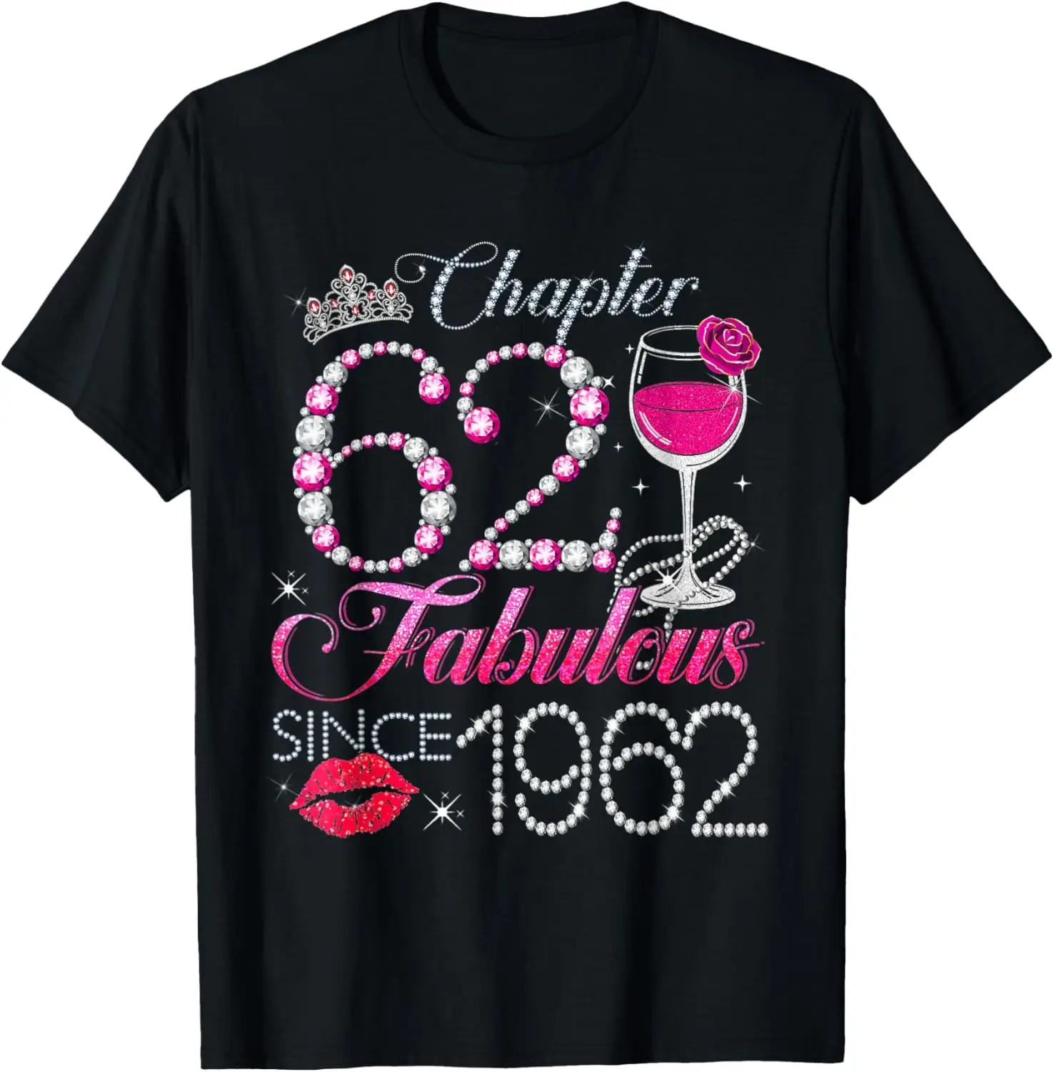 Chapter 62 Fabulous Since 1962 62nd Birthday Queen Diamond T-Shirt