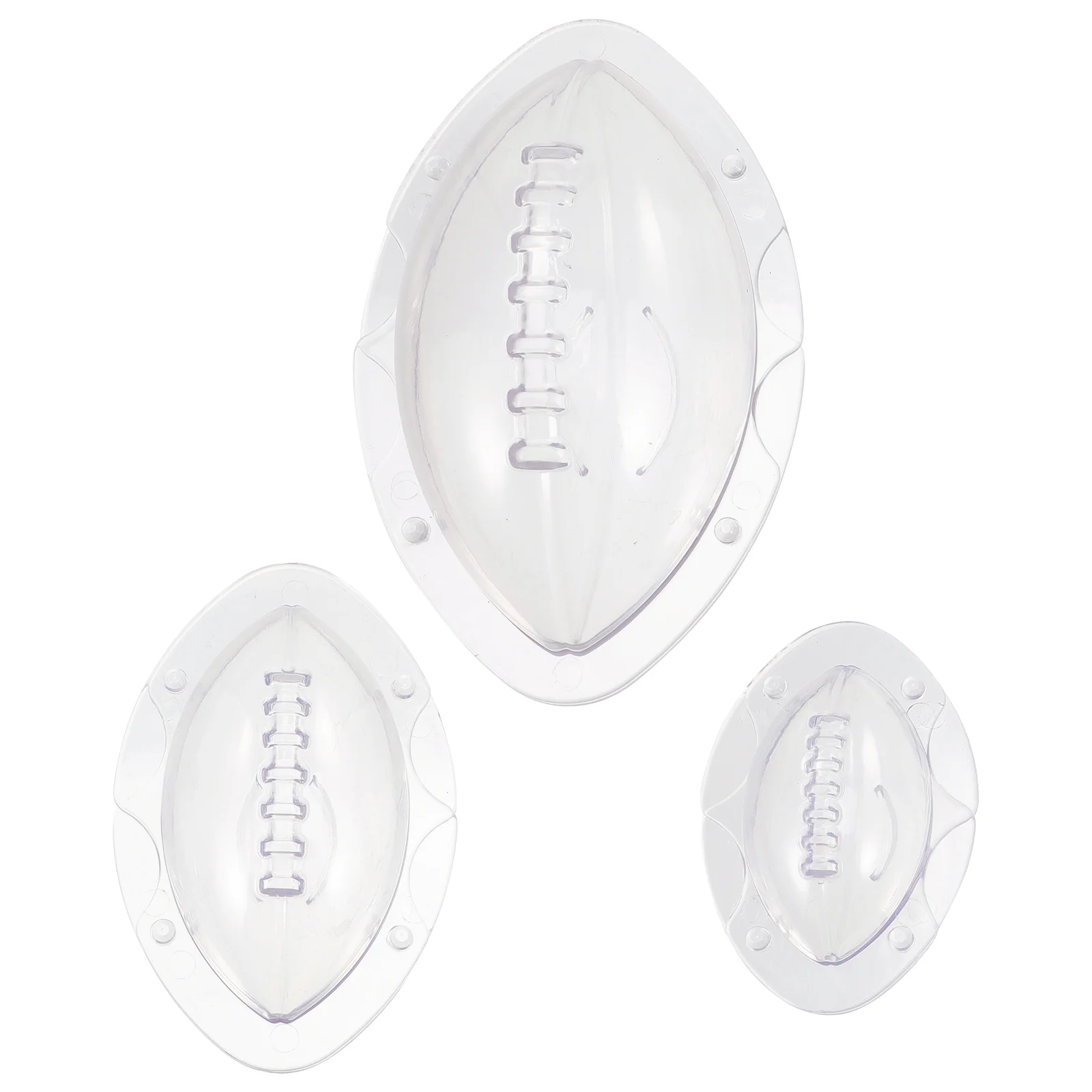 3 Pcs Chocolate Molds Soap Football Gifts Soccer Baking Supply Demould Quick Biscuit