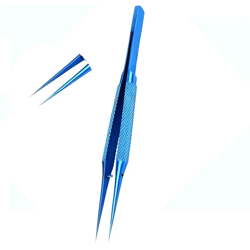 2 Piece Maintenance Tool Of Titanium Alloy Tweezers Machine 0.15Mm Demagnetization Of Sharp-Pointed Straight Bending Tweezers