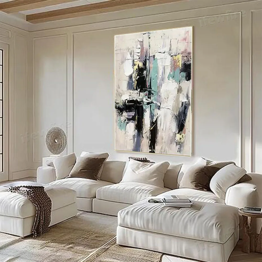 Modern Abstract Gold Brown Large Oil Wall Art Hand Painted Oil Painting On Canvas Acrylic pictures Decor Living Room Home Decor