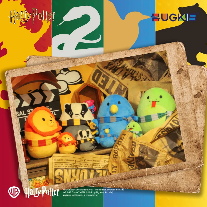 HUGKIS Harry Potter Plush Doll Hogwarts House Mascot Stuffed Toy Hanging Ornament Warner Bros Collectible For Fans
