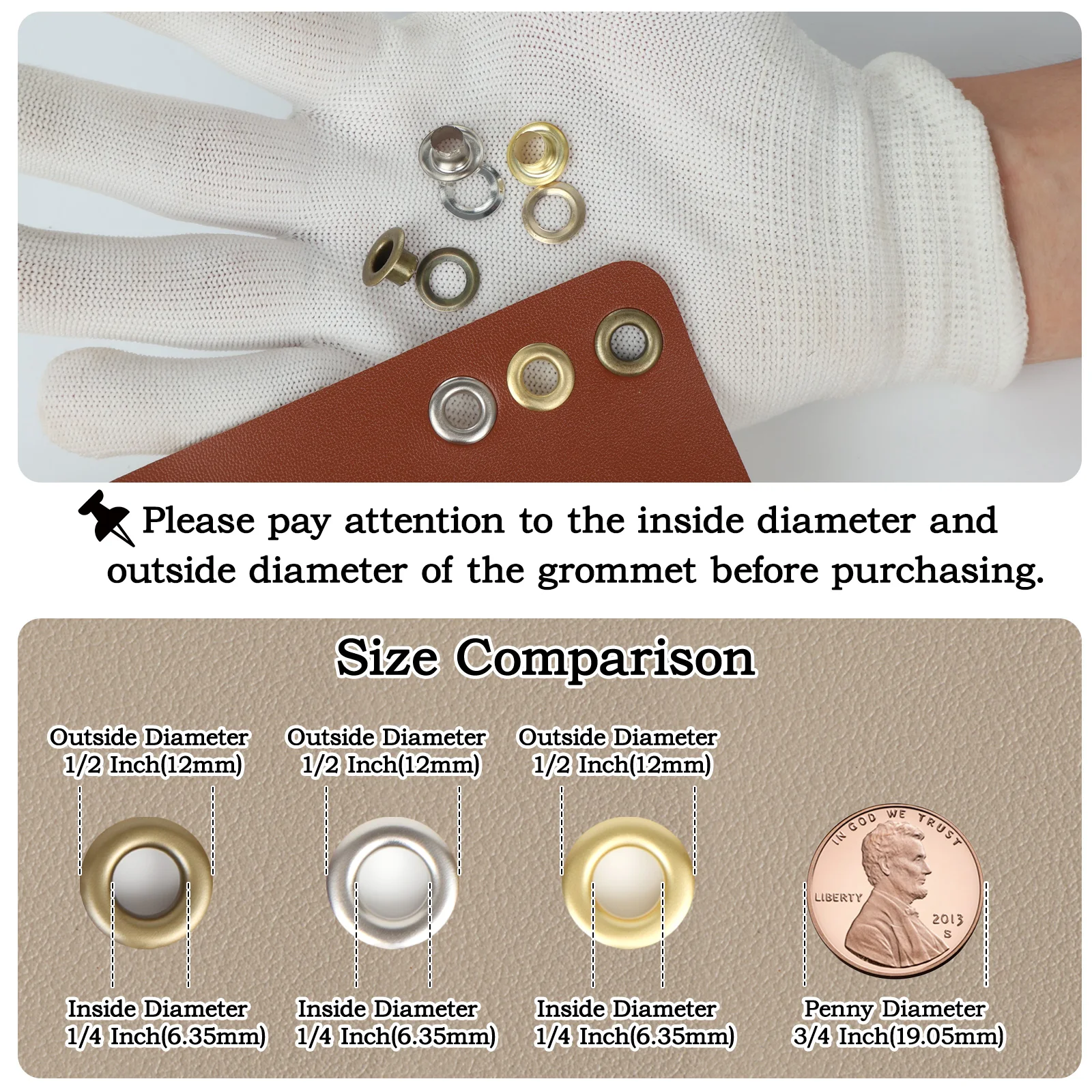 1202PCS Flower Eyelet Manual Tool Set, 1/4