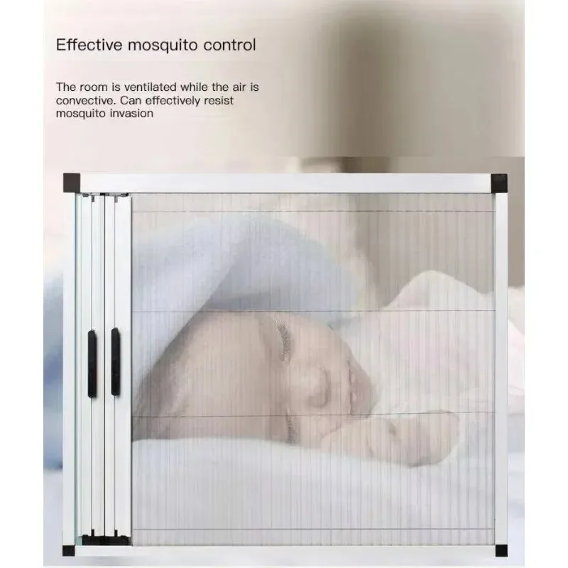 Blackout No Perforation Curtains Folding Organ Curtains Cordless Automatic Hand Holder Honeycomb Curtains