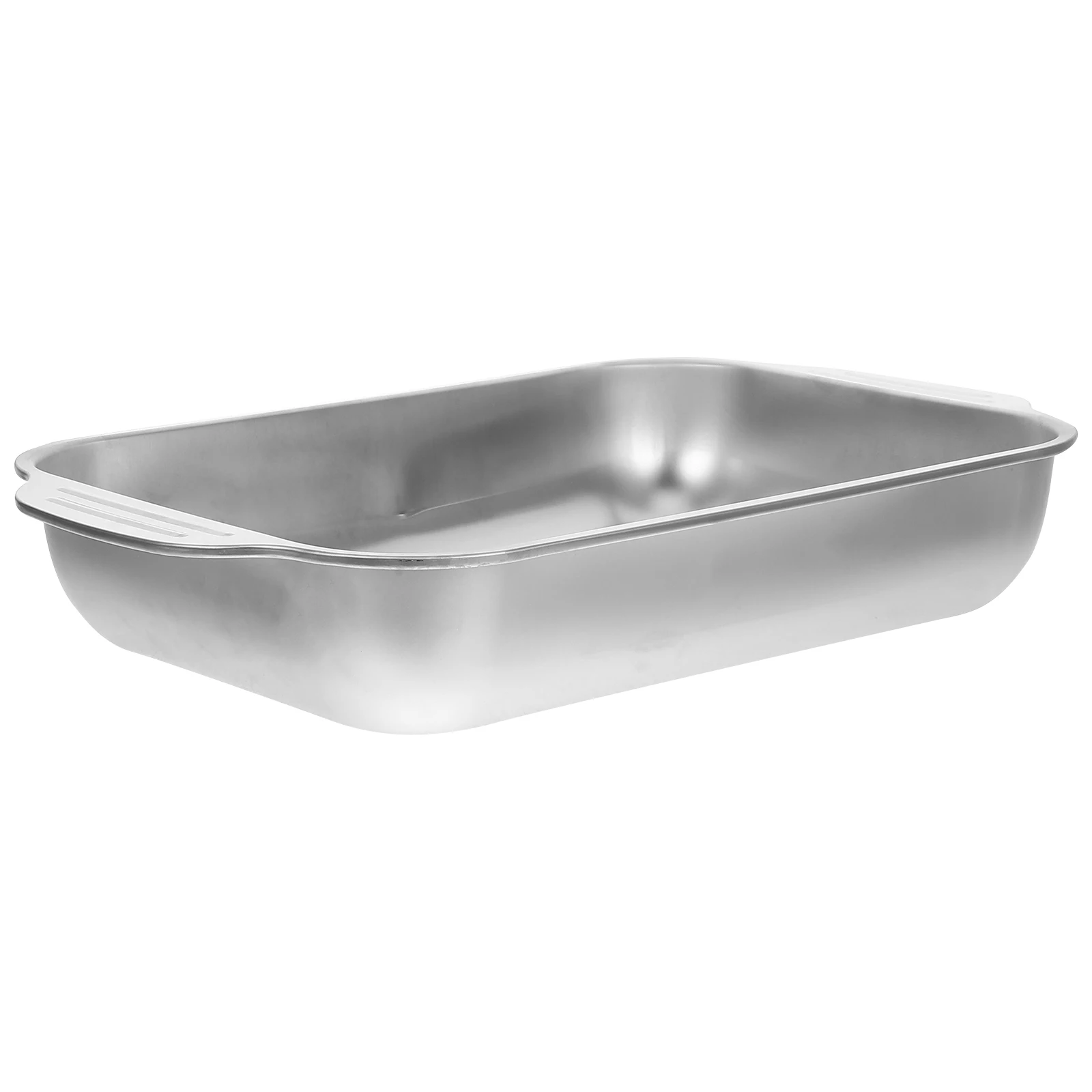 

Stainless Steel Fish Baking Tray Rectangular Deep Roasting Pan Grill Plate Broiler Pan Serving Tray for Oven Bbq Cooking