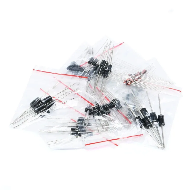 Component package: Diode package: 1N4148, 1N4007, 1N5819, 5408, FR107, etc., a total of 100 pieces