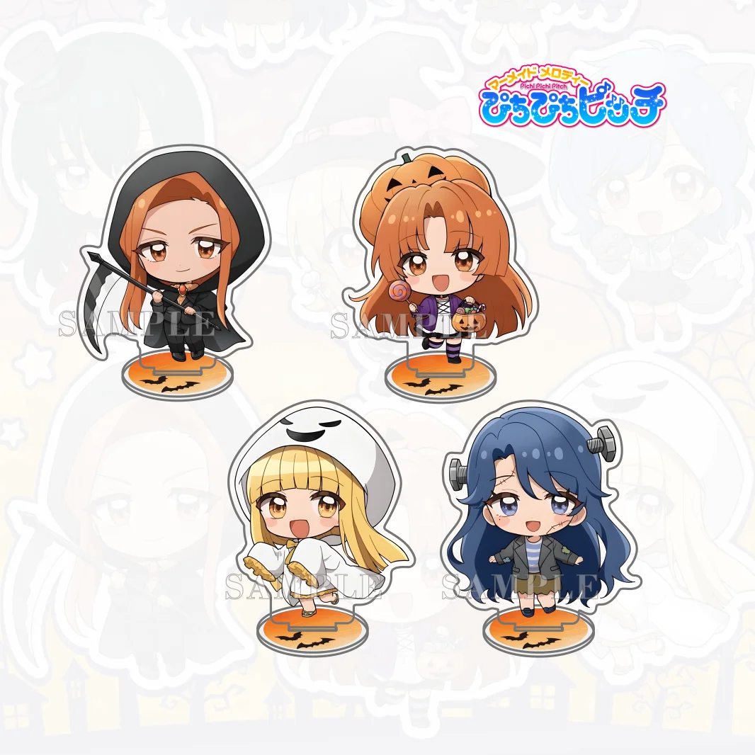 Anime Mermaid Melody Pichi Pichi Pitch Halloween Series Cute Chibi 10CM Acrylic Stand Desktop Decoration Gift keychain Gift