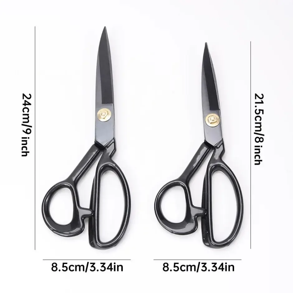 8/9 Inch Professional Tailor Scissors Scissor Vintage Stainless Steel Fabric Leather Cutter Scissors for DIY Sewing Accessory