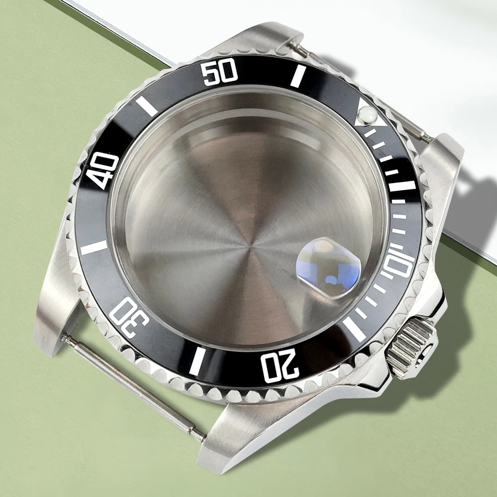 

Nh35 40mm Silver Watch Case Watch Accessories For NH34 NH35 NH36 Movement 28.5mm Dial Waterproof SUB GMT YACHT-MASTER Case
