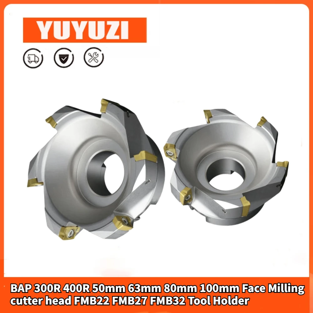 BAP300R BAP 400R 50mm 63mm 80mm 100mm Face Milling cutter FMB22 FMB27 FMB32 Tool Holder APMT1135 APMT1604 Insert Face end mill