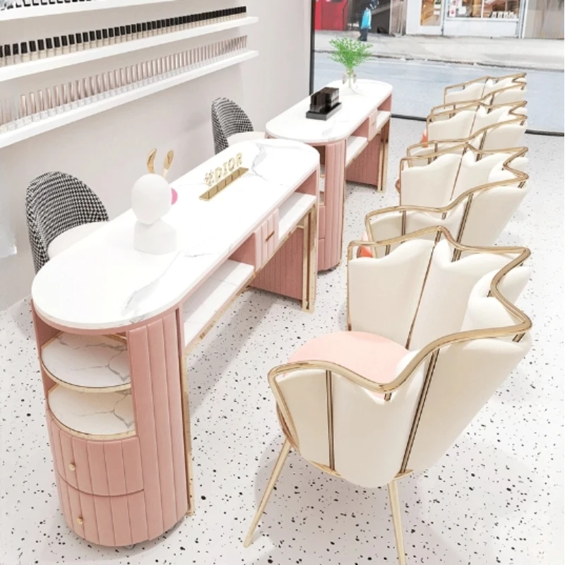 

Chairs Kawaii Nail Table Decoratiom Vaccum Japanese Dressers Manicure Table Makeup Mesa De Manicura Beauty Salon Furniture