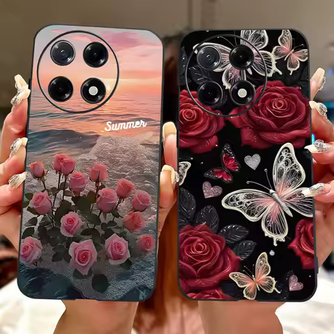 For Tecno Camon 30S Pro Camon30S Elegant Floral Butterfly Phone Case For Camon 30S 30SPro CLA5 CLA6 Soft Silicone TPU Cases