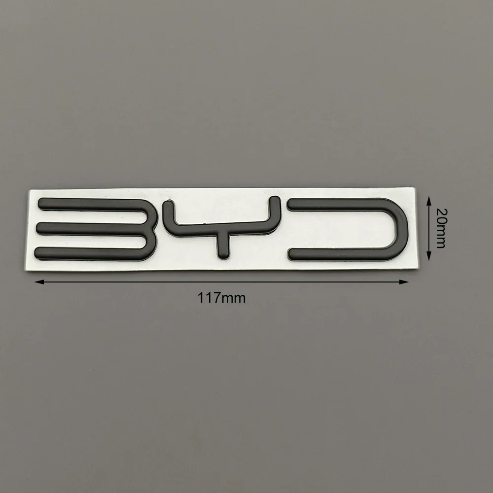 3D Metal BYD Logo Car Emblem Badge Rear Trunk Sticker Accessories For BYD Atto 3 Shark 6 Seal U Dmi Dolphin Sealion 7 Song Plus