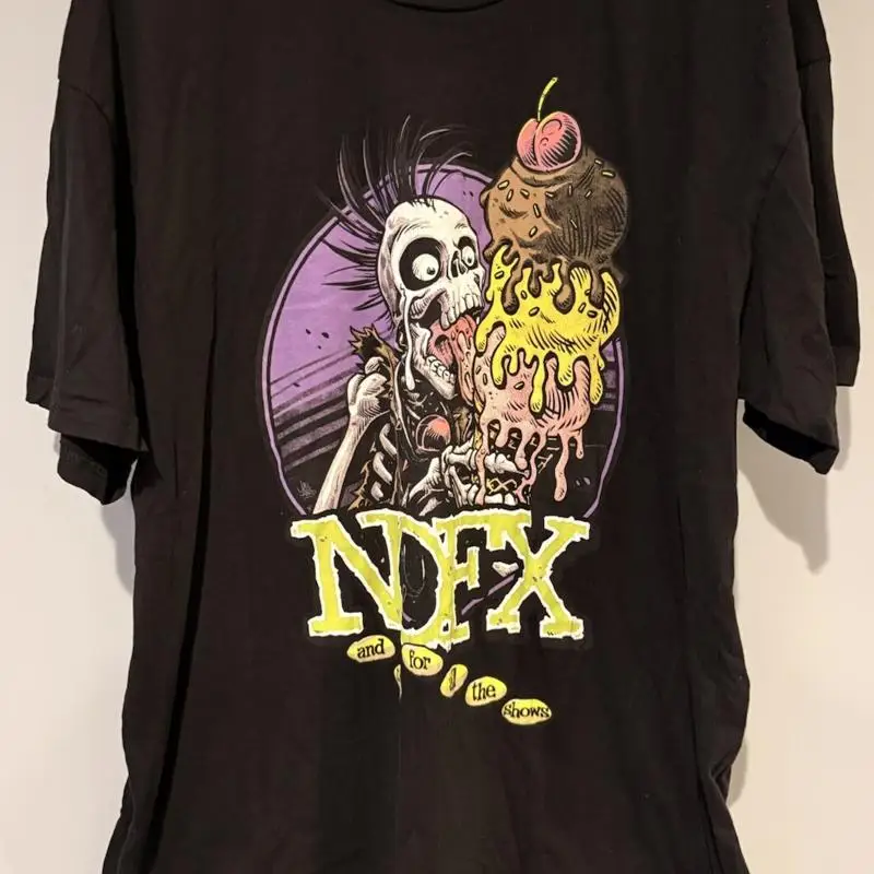 

Двусторонняя футболка NOFX Final Tour Спасибо за Шоу, скелет мороженого 2XL