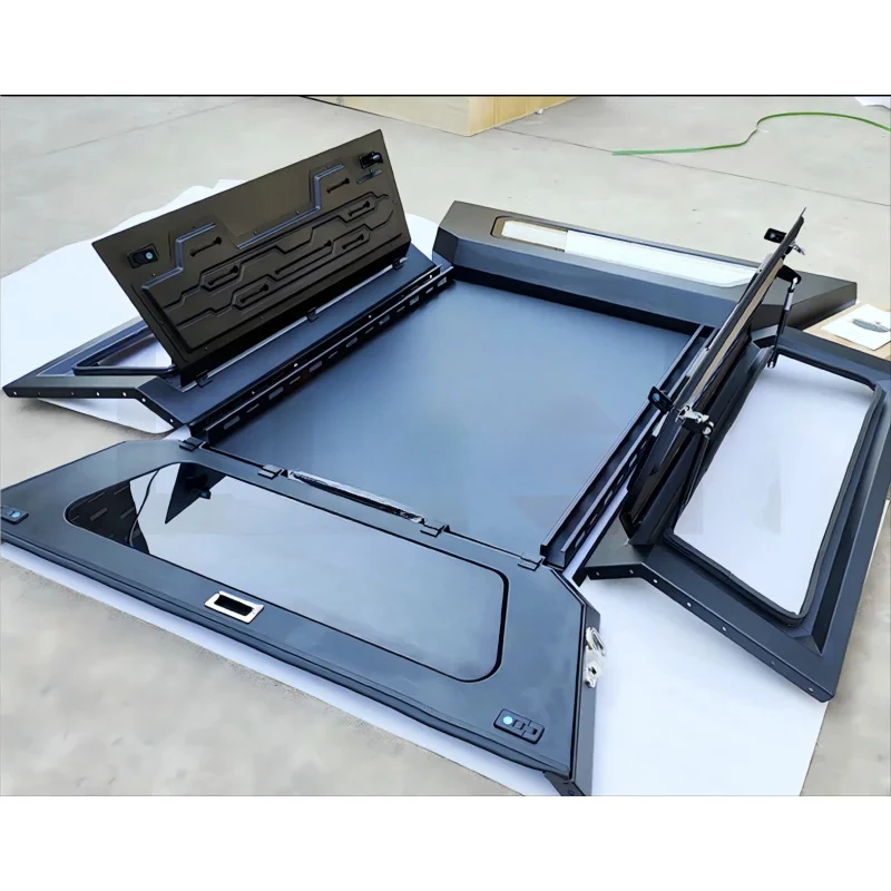 Auto Parts Three Door Hard Tonneau Cover For Pickup Truck Rear Cargo Box
