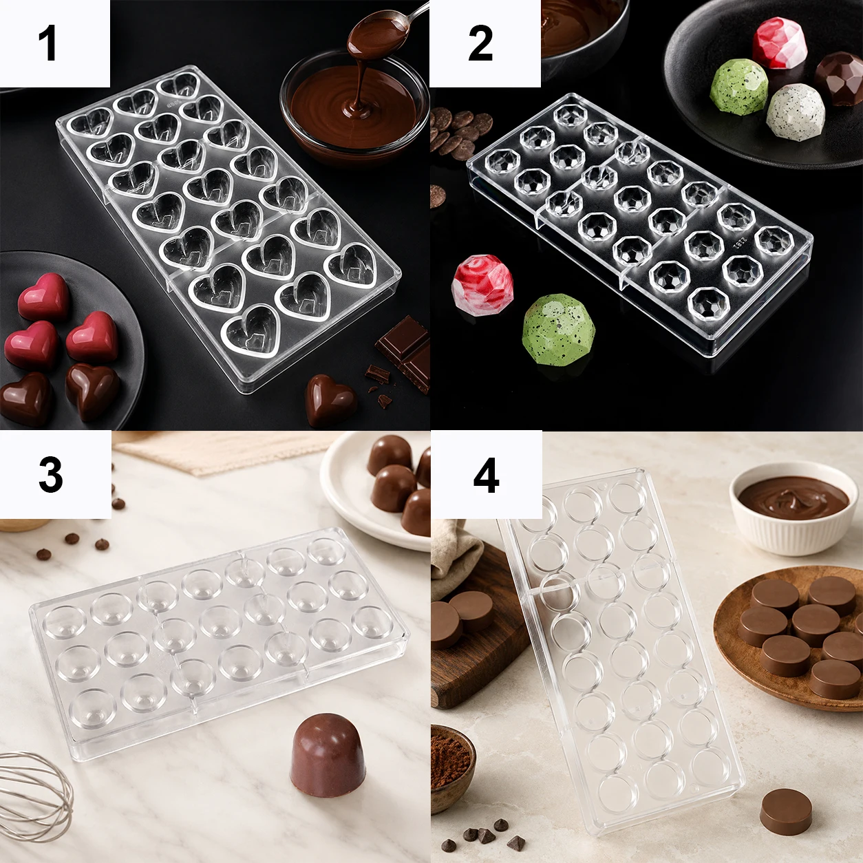 5 Pcs Kit Cetakan Cokelat Poli - Home Bar Supplies ulasan dan harga
