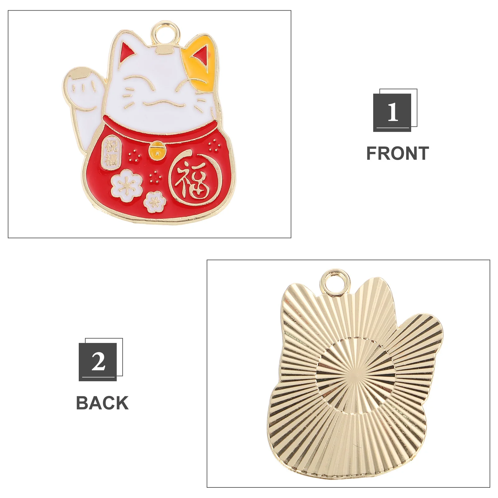 

20pcs Key Chain Pendant Jewelry Charms Cute Cat Embellishments DIY Accessories Alloy Material Necklace Bracelet Decorations