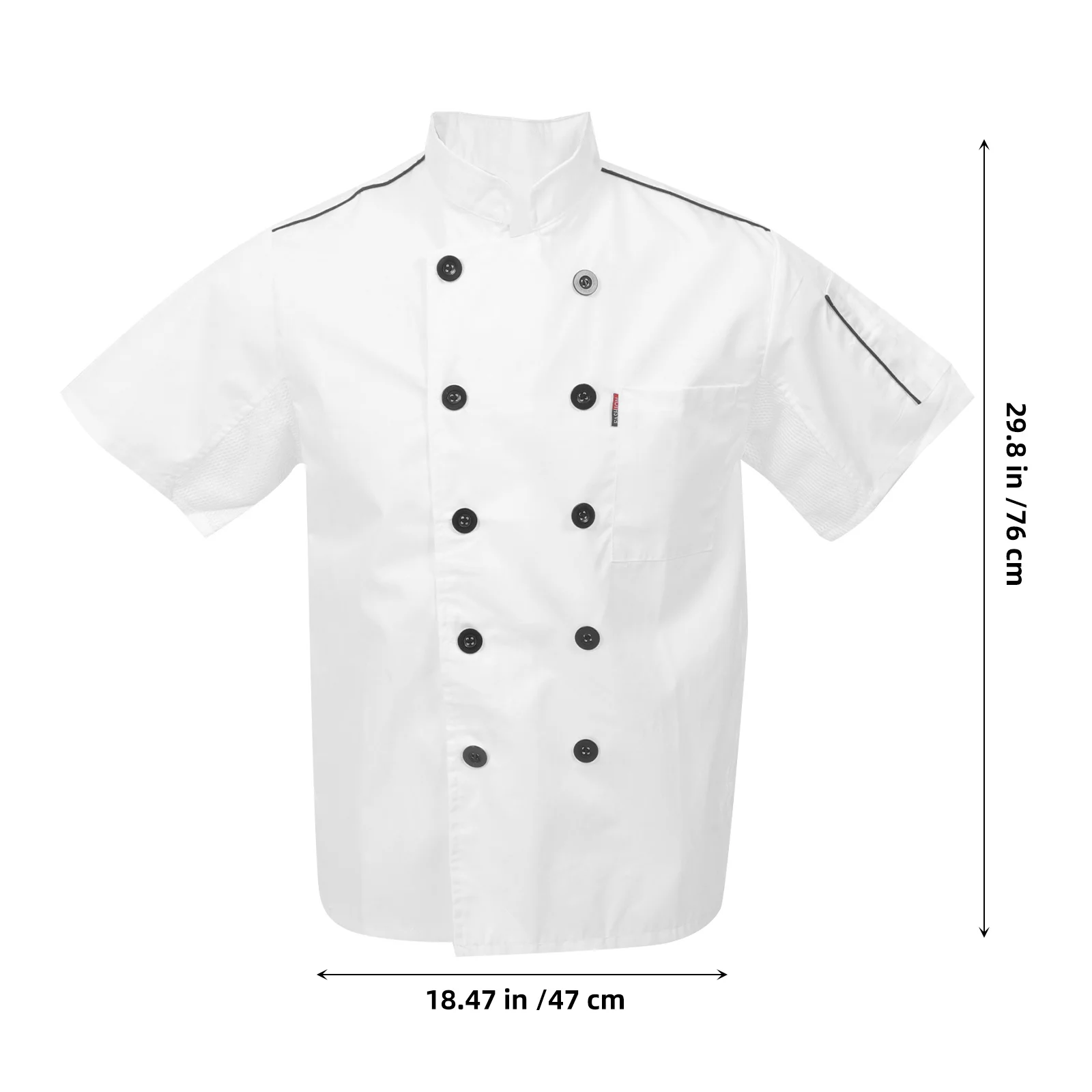 

Sleeve Chef Coat Men Chef Coats Restaurant Kitchen Uniform Breathable Stain Resistant Cook Shirt Workwear