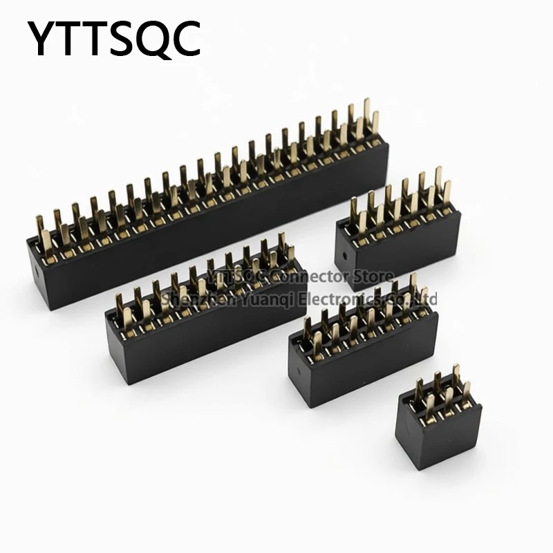10pcs 1.27mm Pin Header Double ROW Female 2x10P Breakaway PCB Board Connector Pinheader 2*2/3/4/5/6/8/10/12/20-50p
