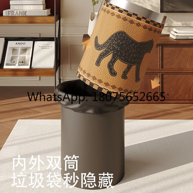 Large capacity household toilet bucket for living room, bedroom-specific paper basket