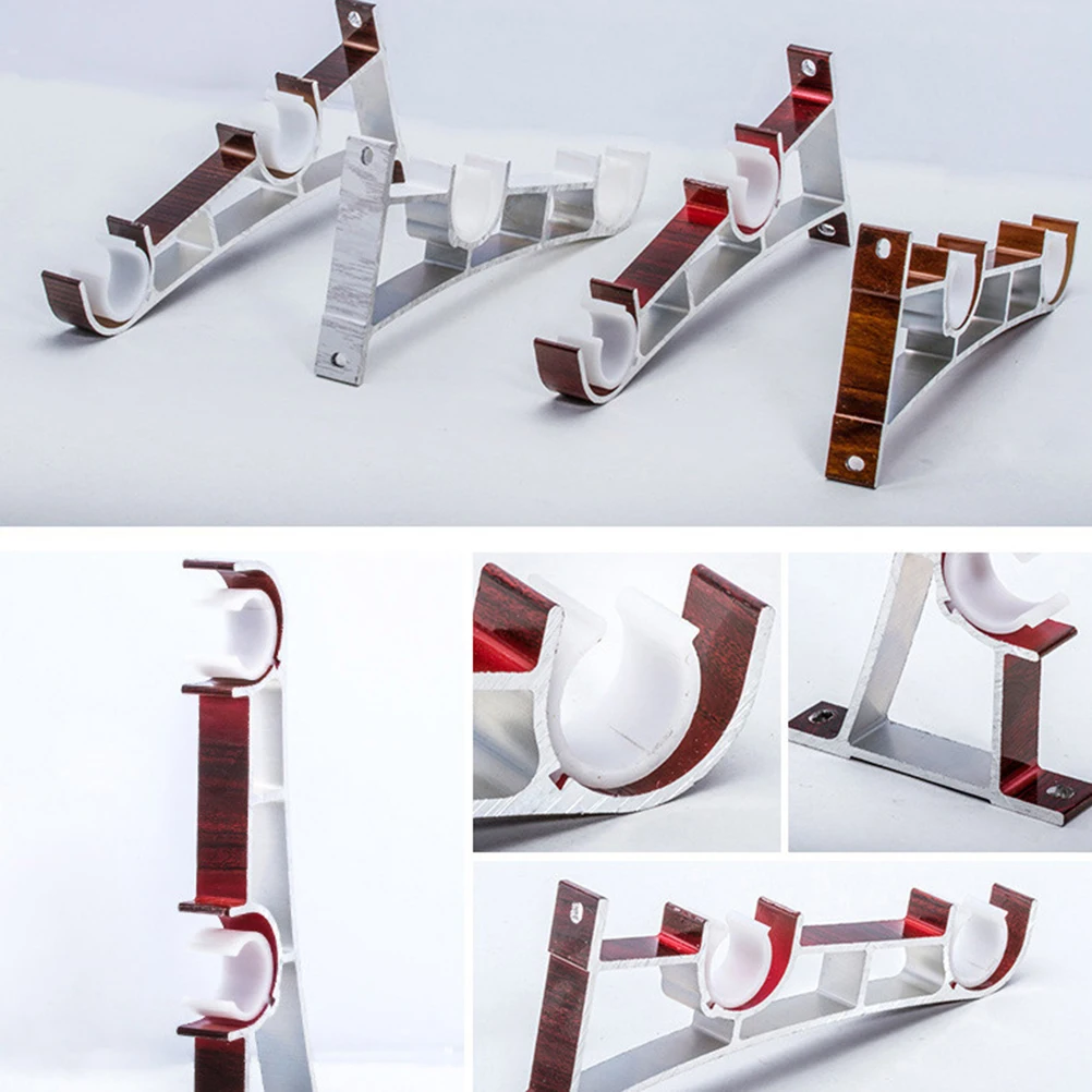 

2PCS Curtain Rod Bracket Aluminum Alloy Rails White 28mm 30mm Diameter Easy Installation Stable Metal Home Decor Accessories