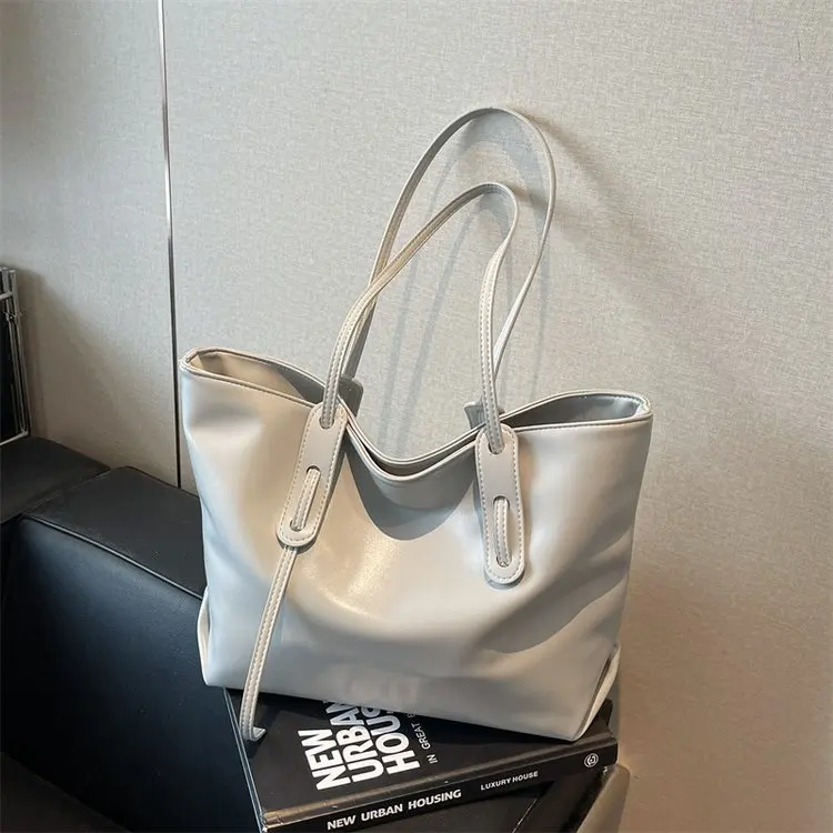 

Элегантная кожаная женская сумка для улицы, премиум-класса, в парижском стиле, винтажная, простая сумка-тоут, стильная сумка через плечо, повседневная сумка для ношения на каждый день.