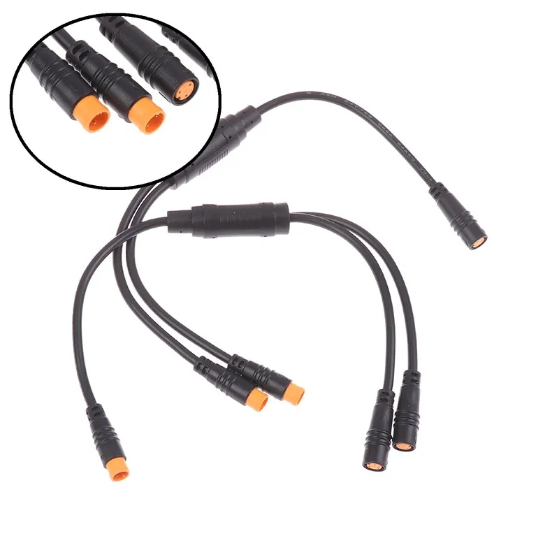 

1pc E-bike Motorcycle Signal Sensor Waterproof Y-Splitter 1T2 3 Pin Connector Cables Sensor For Electric Scooter Moto Cord Parts