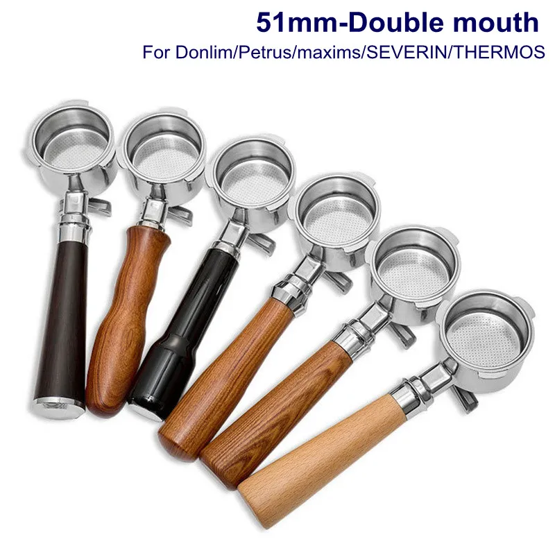 Filtre Cafe Porte-filtre 51mm Sans Fond Pour Machines Donlim - 3 Oreilles Bottomless Portafilter 51mm Delonghi