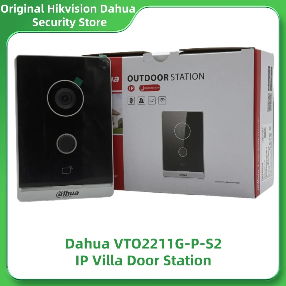 Dahua VTO2211G-P-S2 IP Villa Door Station Two-way Audio and Voice Call Remote Unlock Doorbell IP65 PoE Controls Two Locks
