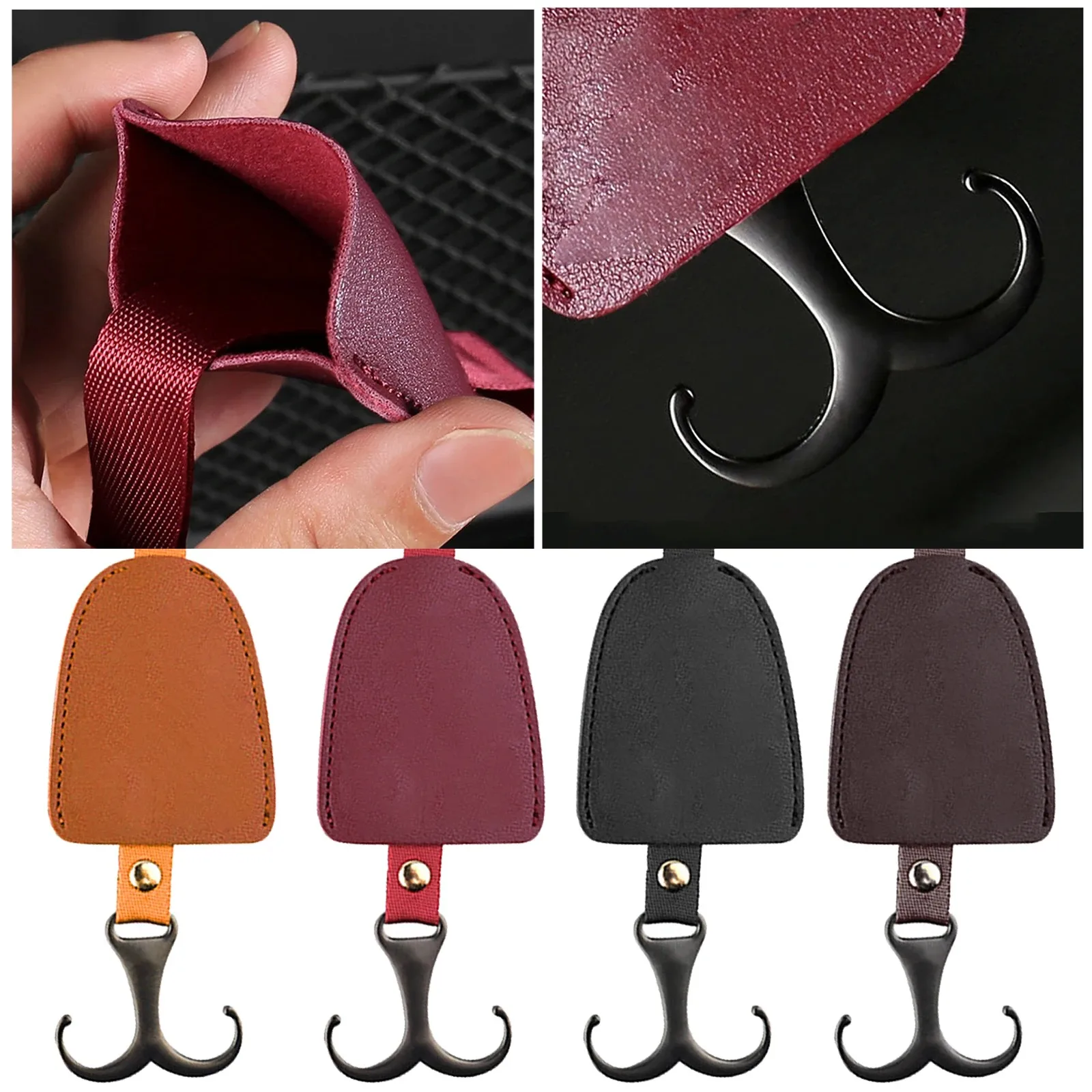 Car Multifunctional Seat Back Double Hook Accessories Car Seat Headrest Hook Car Interior Hook Multifunctional Hook