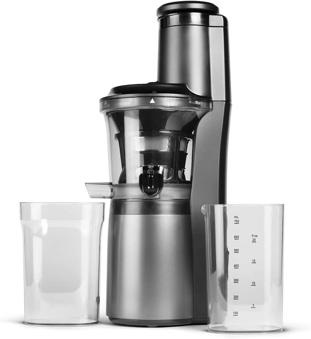 

Quiet, BPA-Free Cold Press Slow Masticating Juicer Machine with Reverse Function for Easy Cleaning, Includes Brush