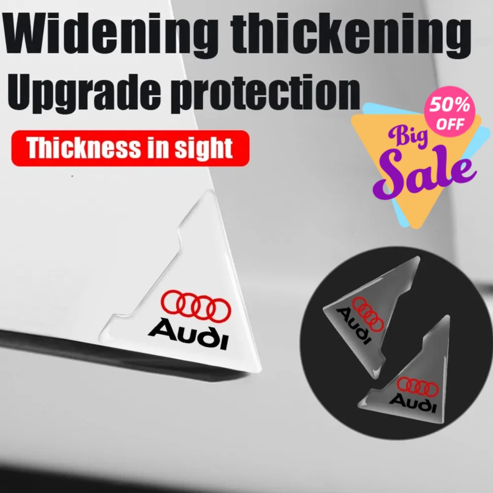 Car Door Corner Anti-collision Covers Silicone Protector Anti-Scratch Stickers For Audi S TT A6 C7 A5 A4 A3 A8 A2 A1 Q3 Q5 Q7 RS