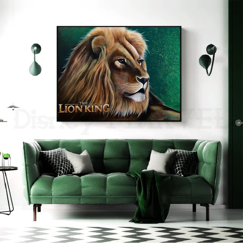 Disney Lion King Canvas Painting Simba Wall Art Poster Disney Cartoon Decorative Painting Disney Print Picture Living Room Decor