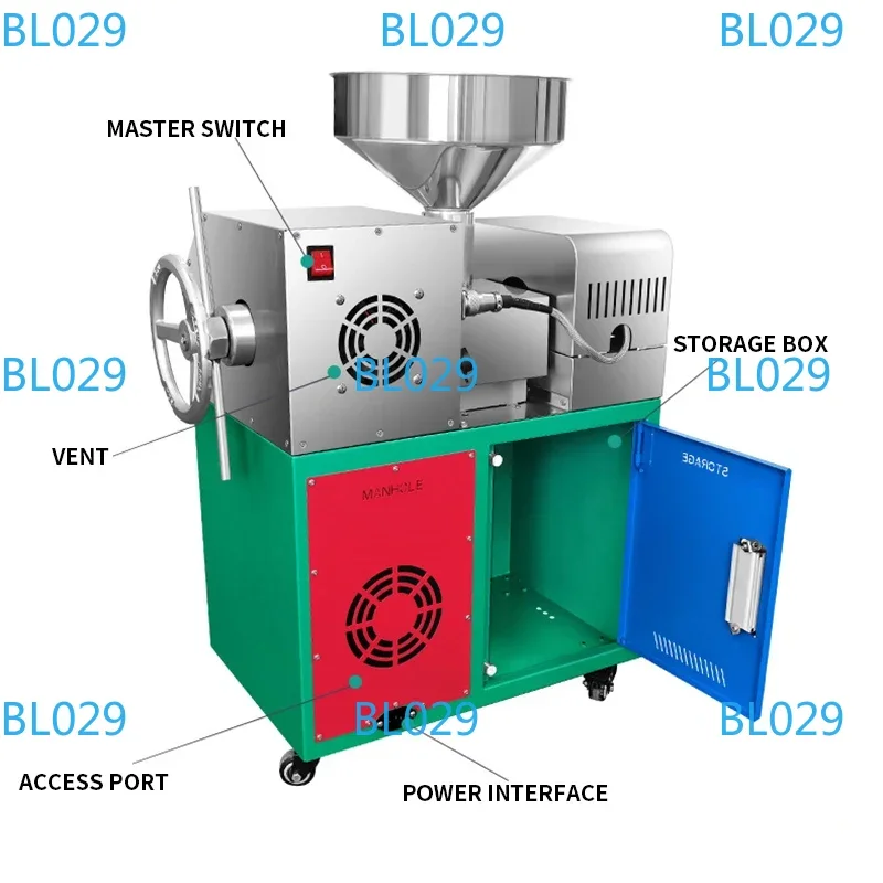1200W power per hour 9-15KG automatic small commercial oil press stainless steel