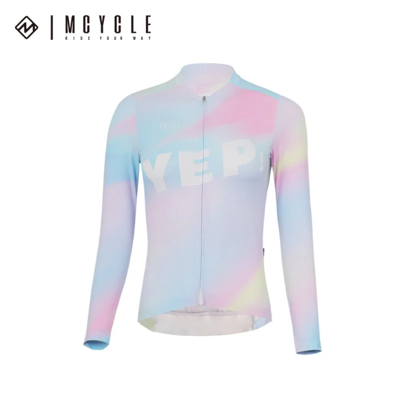 

Mcycle New Design Bamboo Charcoal Silk Fabric Women Cycling Clothing Biek Shirts Anti-uv Breathable Long Sleeves Cycling Jersey