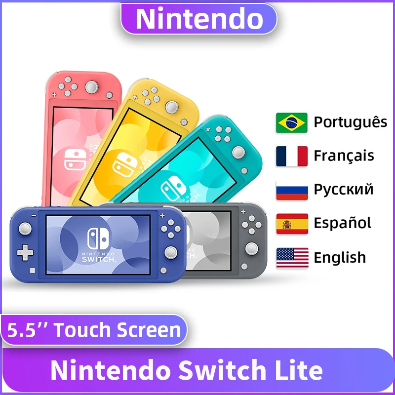 игровая приставка Nintendo Switch Lite, игровая консоль, 5,5-дюймовый сенсорный экран, 32 ГБ ПЗУ, встроенные контроллеры, Bluetooth 4,1, портативный игровой плеер, портативное игровое устройство