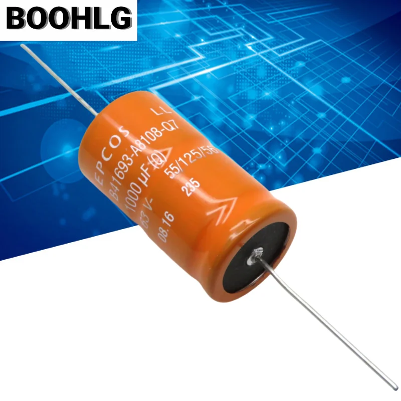1 PCS 1000 UF 63 V Siemens capacitor axial audiófilo 63 V 1000 UF 22X40