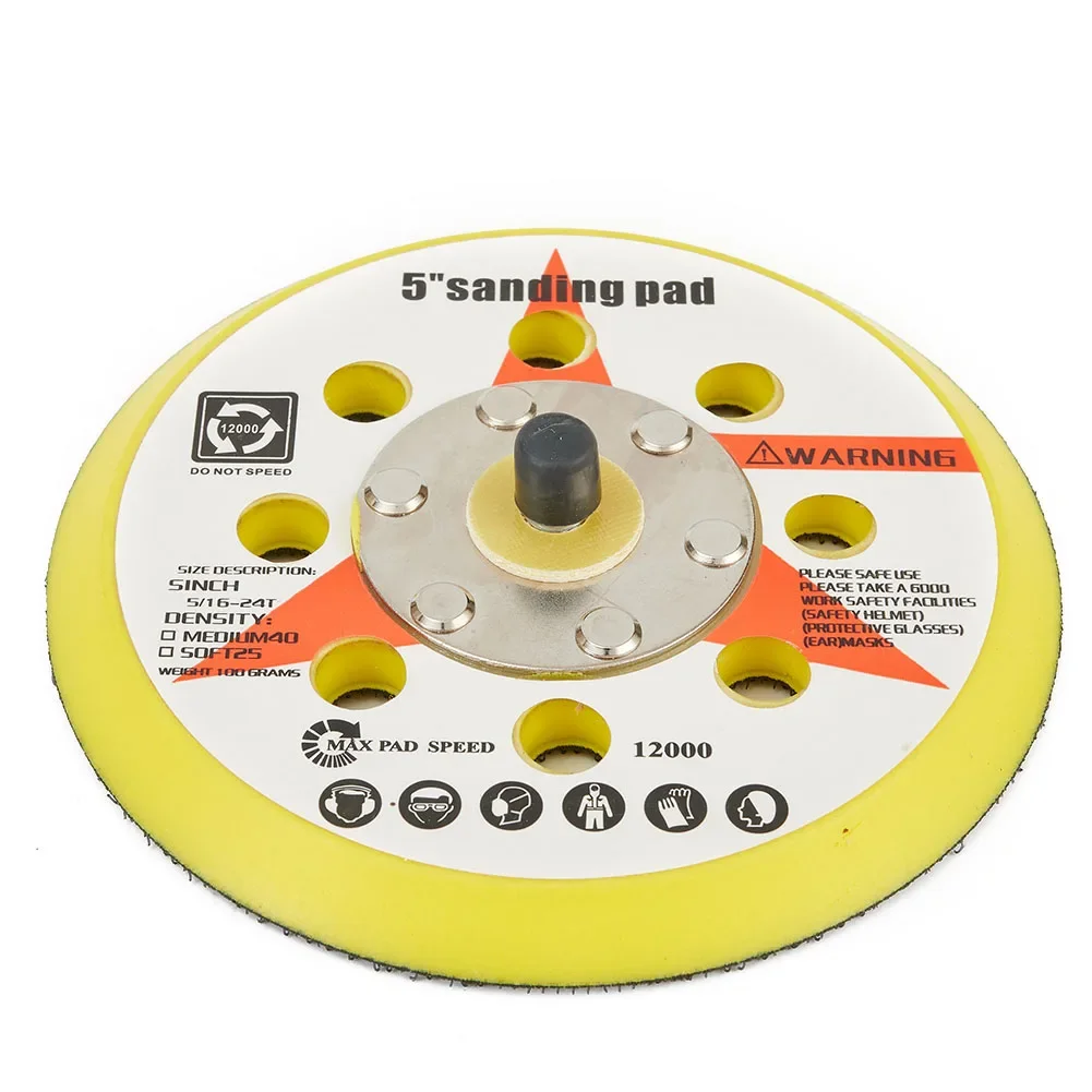 1* Backing Pad 125mm 5inch/125mm Diameter 8holes Hook & Loop Polisher Sanding Disc 1pc Hot New Nice Portable Pratical