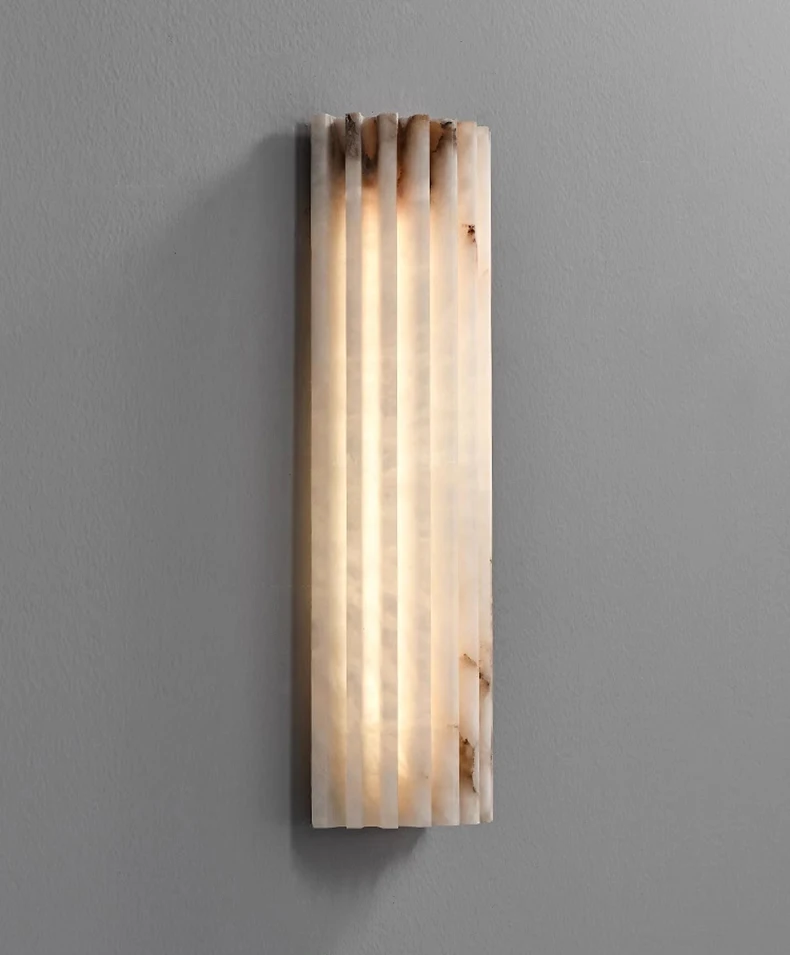 Creative Real Marble LED Wall Lamp Art Deco Room Sconce