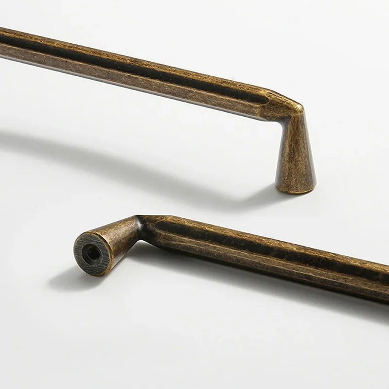 Cupboard Drawer Pulls Dresser Bookcase Hardware Kitchen Cabinet Handles Antique Brass Cabinet Knob Vintage Pen Superior 96-320mm