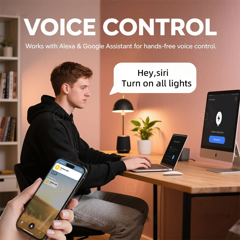 MFI معتمد Homekit WiFi الذكية LED ضوء لمبة GU10 E14 E27 RGB مصباح سيري التحكم الصوتي Homekit أليكسا جوجل المنزل يعتم