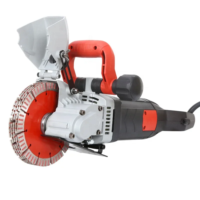 Electric Wall Chaser Machine 52mm Depth 5800W Slotting Machine Concrete Wall Grooving Cutter Laser Design With 5 Saw Blades