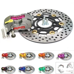 220mm Brake Disc Rotor 3 Hole Caliper Set RPM 4 piston Brake Caliper Radil mounting for Yamaha Aerox Nitro BWS 100 JOG 50 ebike