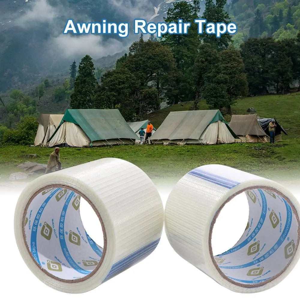 

Waterproof Adhesive Tent Repair Tape Quick Fix Cracks Holes Sunshade Shelter Canopy Patch Tape Rain-proof Strong Self-adhesive