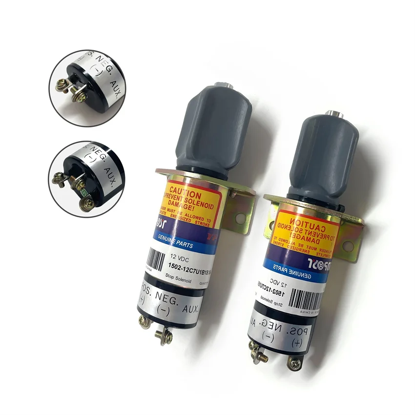 

New 1502-12C7U1B1S1A 12V 1500-2085 Stop Solenoid For Cummins 3Terminals