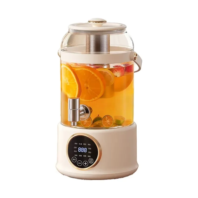 Health pot with faucet Electric glass hot water air pot 3l Baby milk with faucet Portable transparent wireless hot pot
