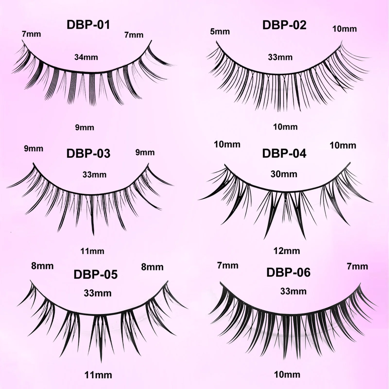 10 Paar Cosplay DIY Wimpern Vollstreifenwimpern Cosplay Wispy Strip Wimpern Flauschige lange Wimpern für Party Hochzeit Make-up