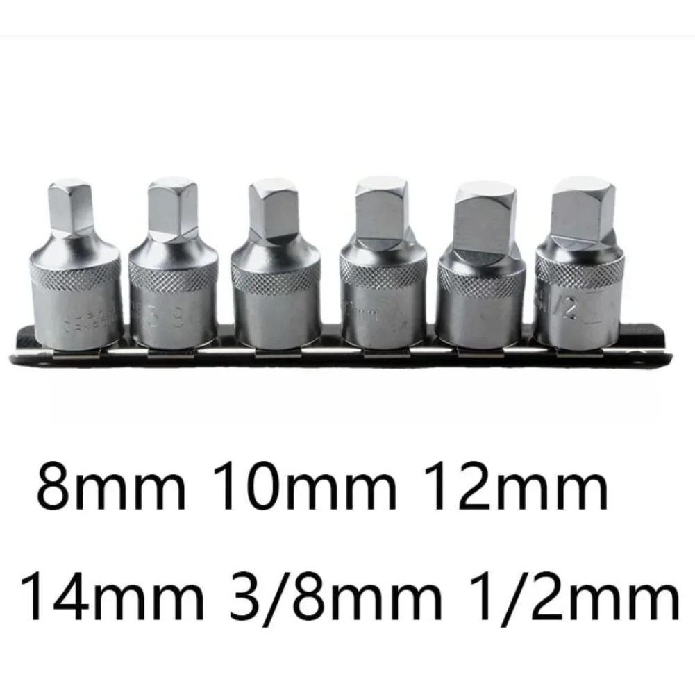 

Square drive 1/2 inch base oil sump drainplug key socket set 6 piece for transmission maintenance 8 10 12 14mm 3/8 steel