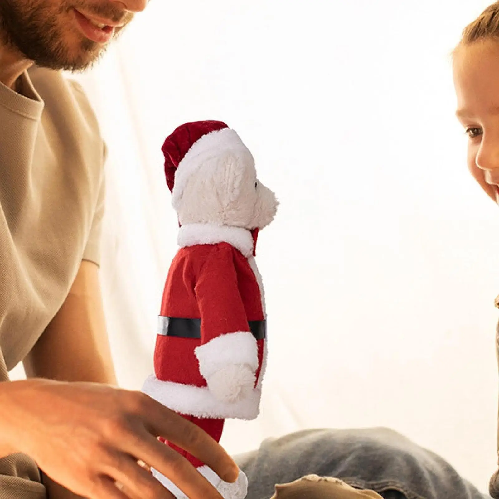 Bomboniere in peluche con orsetto di Natale, animali di peluche in piedi, orsetto di peluche