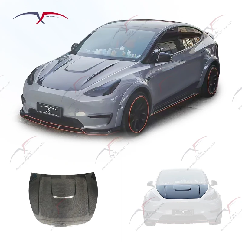 

Suitable for Model Y Body Kit Modification and Upgrade of New Carbon Fiber Engine Cover Car Hood Auto Parts